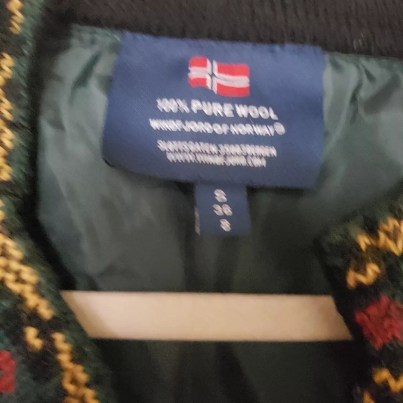 WindFjord Wool Cardigan Jacket Green - Picture 6 of 7